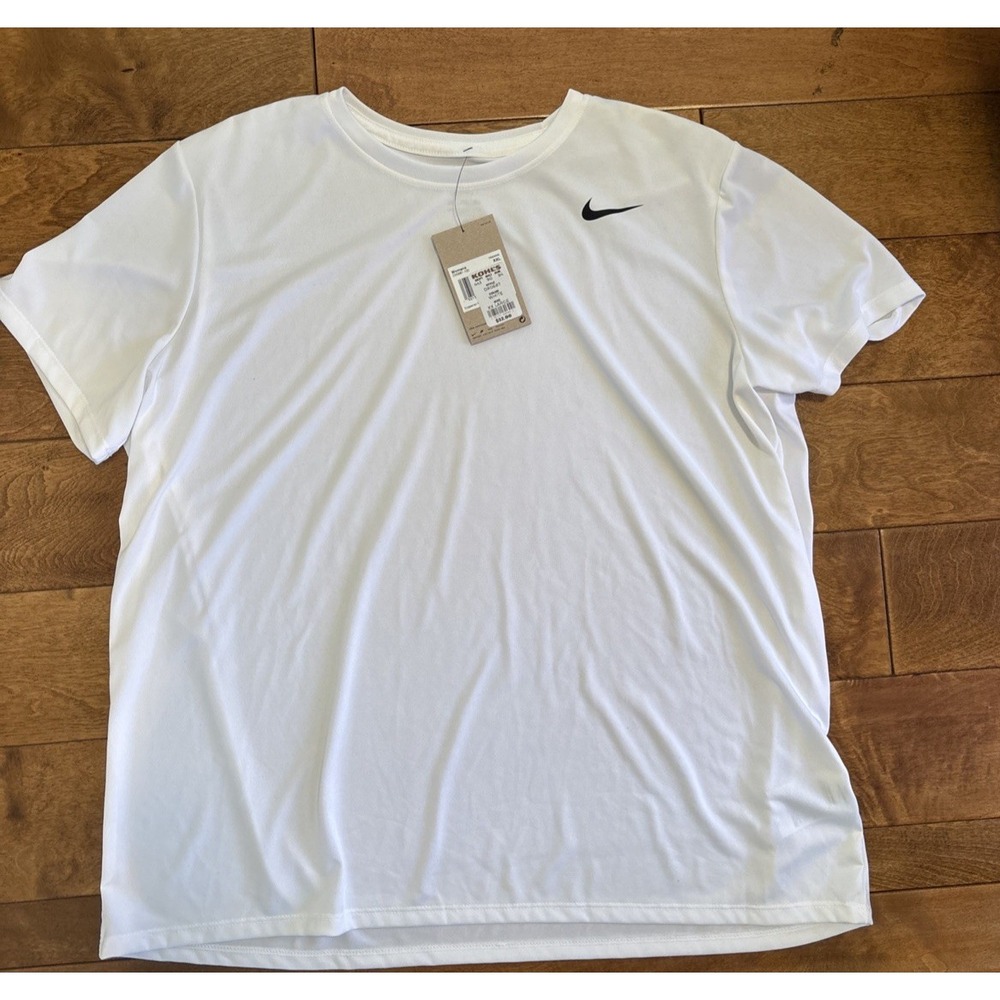 Nike Dri-FIT Women's Size XXL T-Shirt White Training DX0687-100 NEW